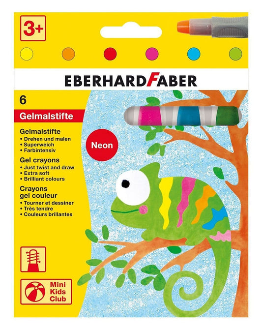 Eberhard Faber Crayones de Gel Neón Giro Suave 6 Unidades