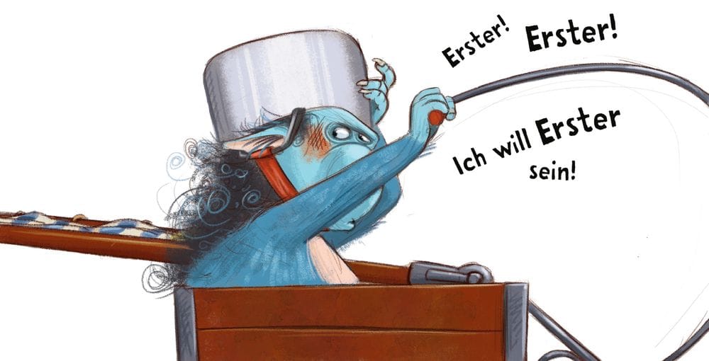 Der Grolltroll ... will Erster sein  -  El troll grunón ... ¡quiere ser el primero Libro en alemán