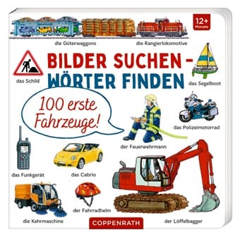 Bilder suchen - Woerter finden: 100 erste Fahrzeuge -  Busca Busca Vehiculos - Libro en Alemán