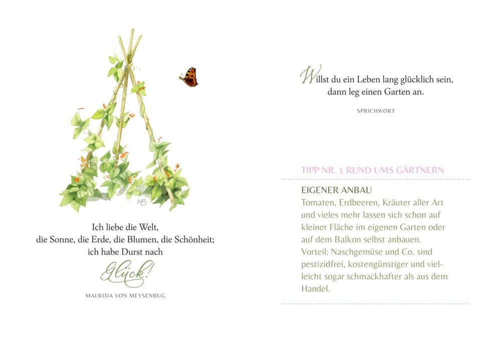 Librito Schöner lesen Pflück dir dein Glück - ¡Lee con belleza Elige tu felicidad Textos en alemán