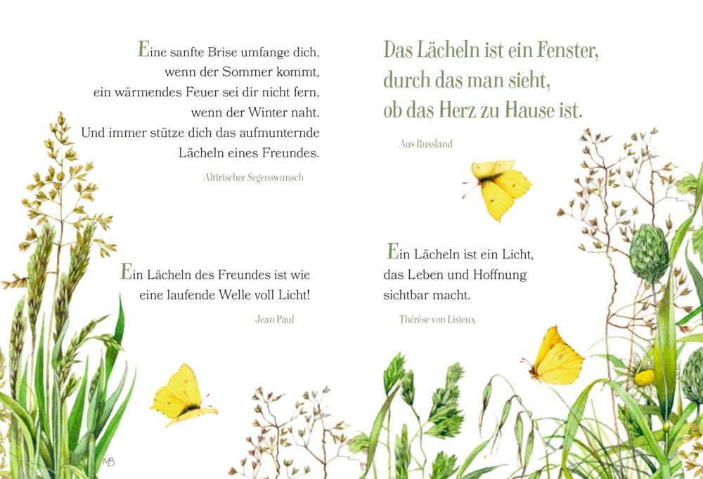 Librito Lächle und das Leben lächelt zurück - Sonríe y la vida te devolverá la sonrisa - Textos en alemán