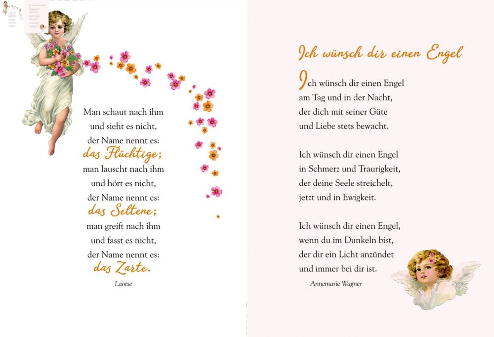Librito Ein Engel möge dich beschützen - Que un ángel te proteja - Textos en alemán