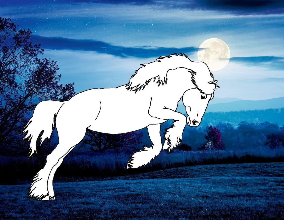 Colorea 24 caballos en paisajes de ensueno - para todos los amantes de los caballos