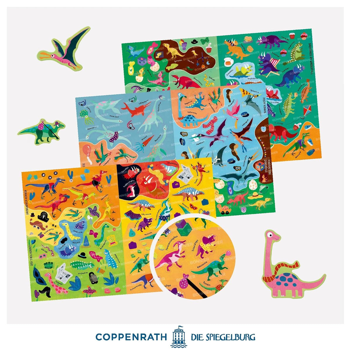 Mundo de pegatinas de objetos ocultos – Dinosaurios y companía - Con más de 300 pegatinas