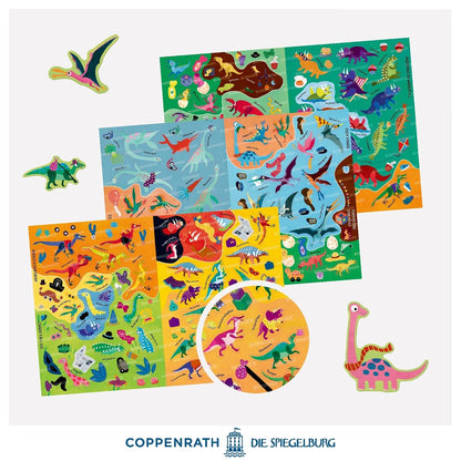 Mundo de pegatinas de objetos ocultos – Dinosaurios y companía - Con más de 300 pegatinas
