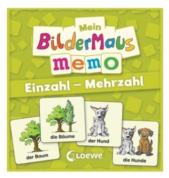 Mein Bildermaus-Memo - Einzahl - Mehrzahl-Memorice en Alemán aprender singular & plural