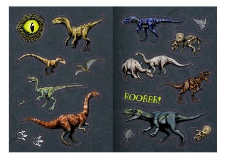 Librito con más de 60 stickers de T-Rex World
