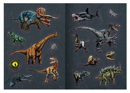 Librito con más de 60 stickers de T-Rex World