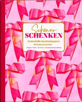 Libro con 10 pliegos de papeles de regalo de All about pink