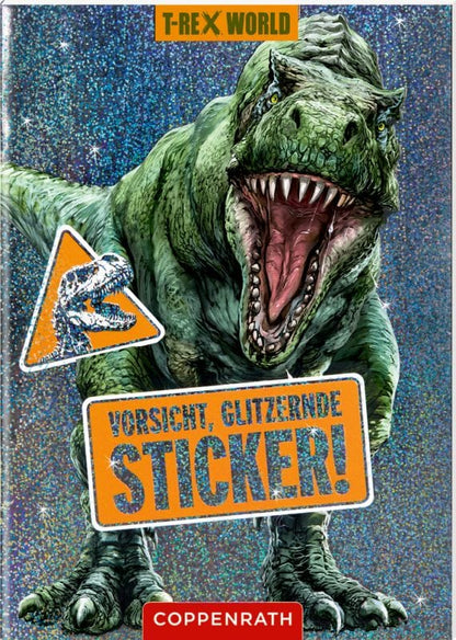¡Cuidado, mas de 60 pegatinas brillantes del Mundo T-Rex