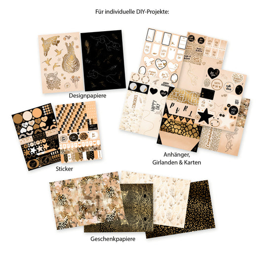 Libro creativo de papel de diseno Animal Print con más de 450 stickers disenados con carinocon