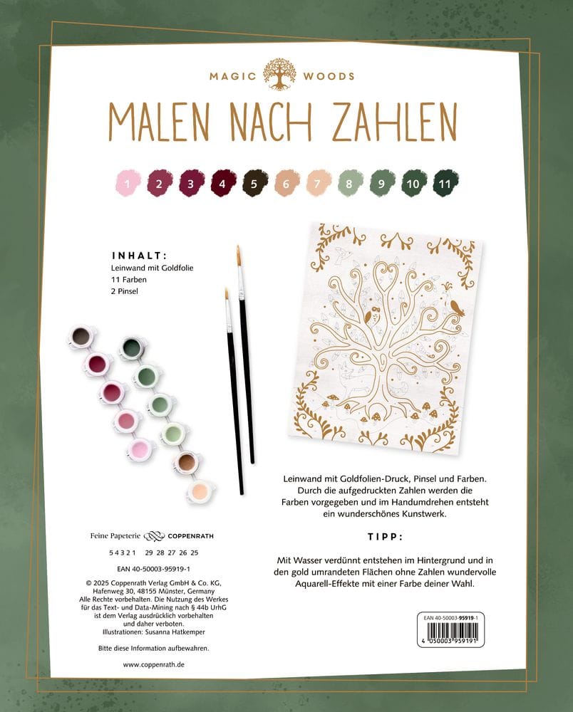 Pintar por números en lienzo - Bosques Mágicos - Malen nach Zahlen auf Leinwand Magic Woods