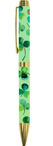 Elegante caja de regalo con banda y ribete dorado - Cuaderno con bolígrafo de  All about green